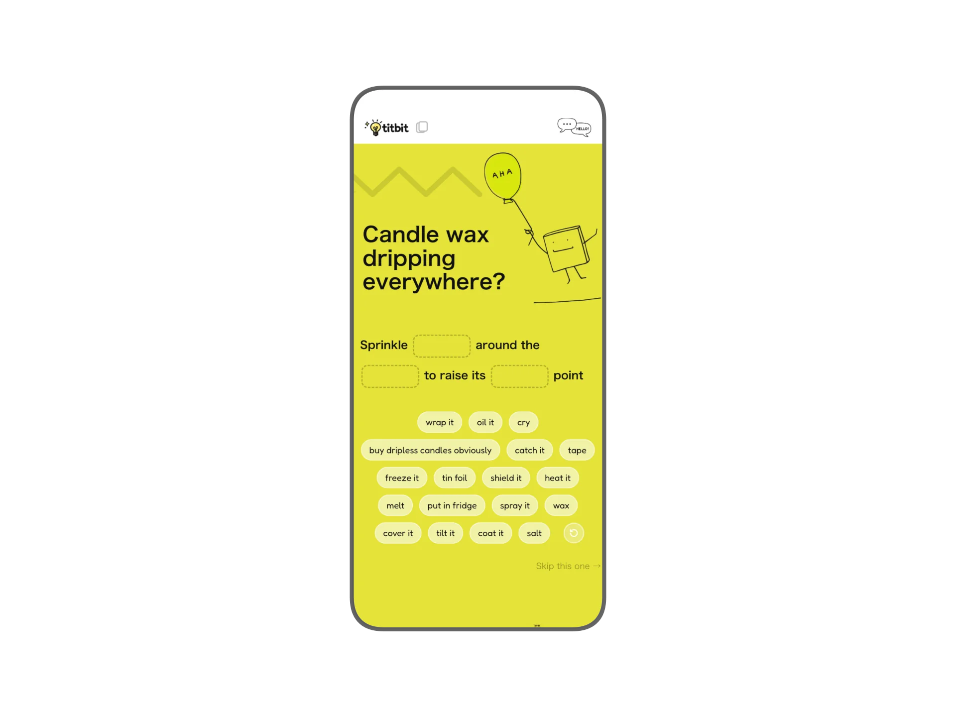 titbit app screen